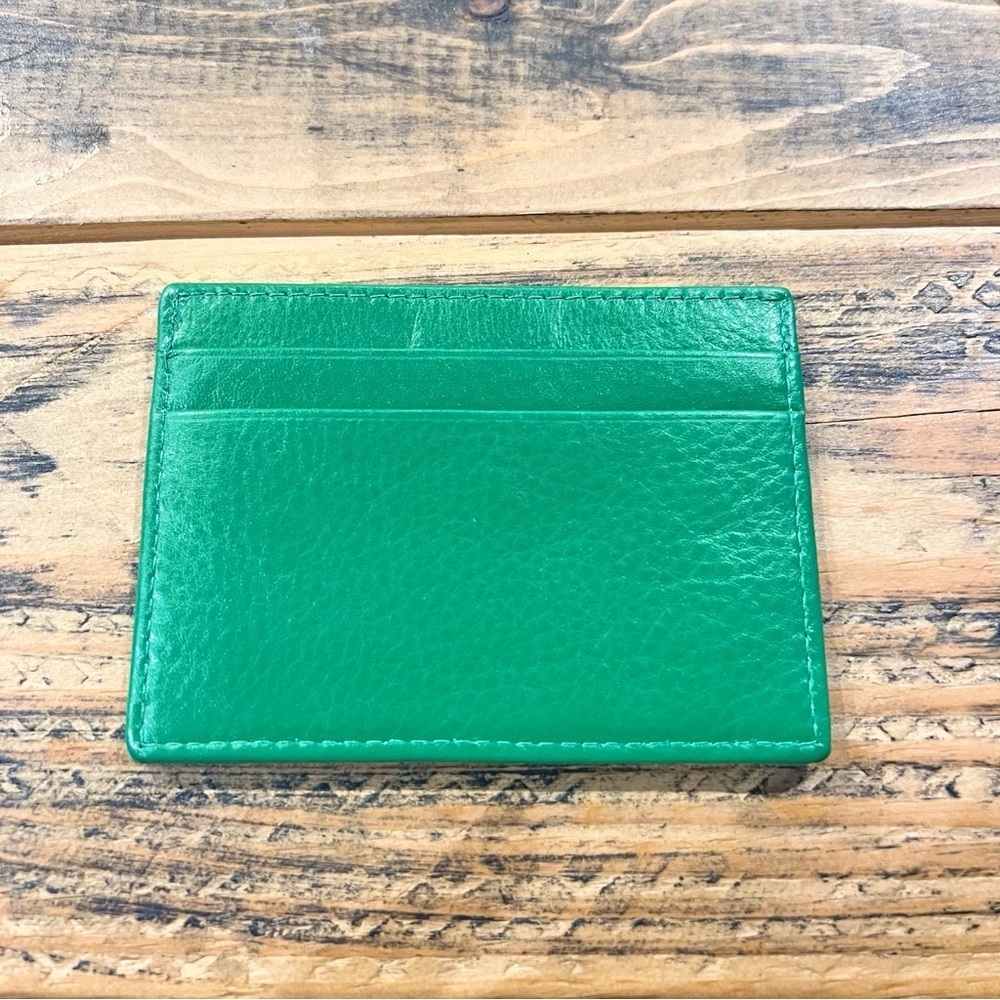 Genuine Leather Green Card Wallet - Picture 2 of 2